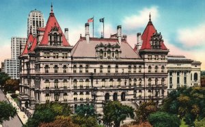 Albany New York, State Capitol Office & Educational Building, Vintage Postcard