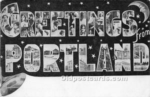 Greetings from Portland, Oregon, OR, USA Large Letter Unused 