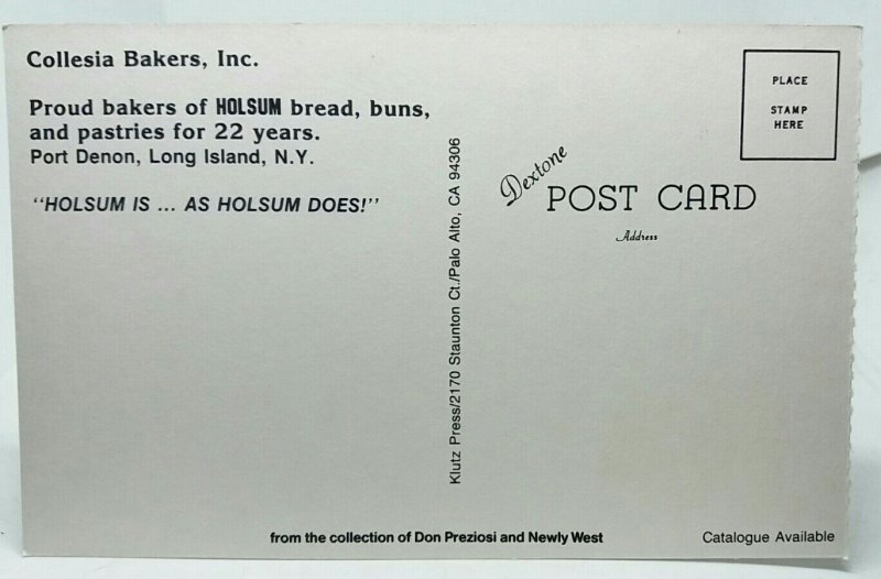 Holsum White Bread Collesia Bakers Port Denon Long Island Vintage Postcard