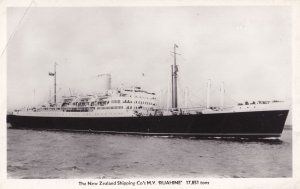 MV Ruahine New Zealand Shipping Company Ship Plain Back Postcard Photo