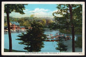 Rhode Island PROVIDENCE Scene in Roger Williams Park - pm1929 White Border