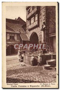 Old Postcard Old Fontaine Riquewihr (Ht Rhin)