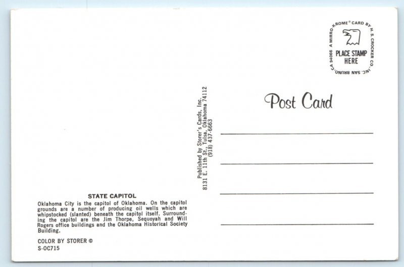 State Capitol - Oklahoma 4x6 Postcard