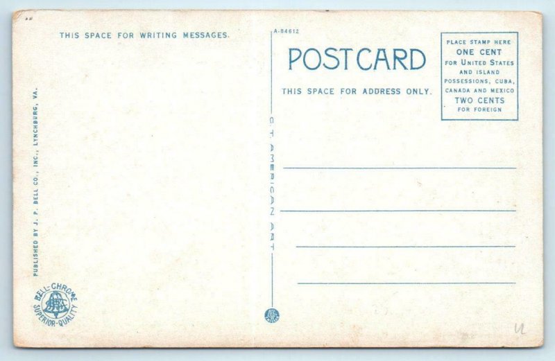 2 Postcards BEDFORD, Virginia VA ~ National ELKS HOME B.P.O.E. Peaks of Otter