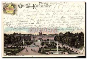 Old Postcard Gruss Aus Karlsruhe Map 1897