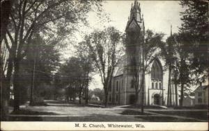 Whitewater WI ME Church c1910 Postcard