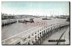 Old Postcard Belgium Ostend General view of the port