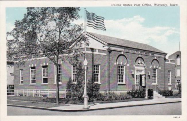 Iowa Waverly Post Office Curteich