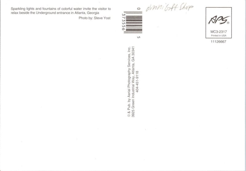 Continental Postcard- Underground Atlanta- Atlanta, Georgia- CE4