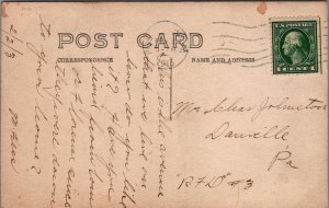 RPPC Postcard Cricket Ave From County Line Rd Ardmore PA 1913