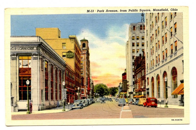 OH - Mansfield. Park Avenue from Public Square