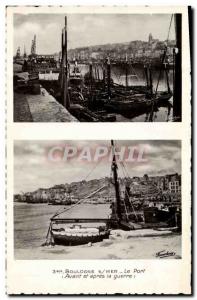 Postcard Old Army Boulogne sur Mer harbor Before and after the war Charter