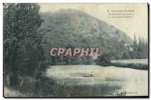 Old Postcard The Banks Of L & # 39Orne Harcourt Le Mont Saint Gaillard Canoe