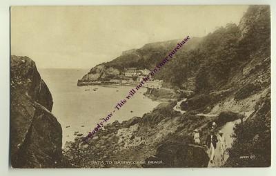 tp959 - Path to the beach , Babbacombe , Devon - postcard