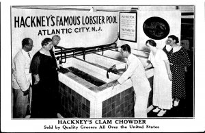 VINTAGE POSTCARD HACKNEY'S FAMOUS LOBSTER RESTAURANT ATLANTIC CITY N.J. c. 1930