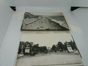 Job Lot 40 Vintage B&W Topographical Foreign Postcards Standard Size Mixed 