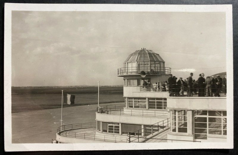 Mint France Postcard RPPC Early Aviation The New Terminal Le Bourget aerodrome 