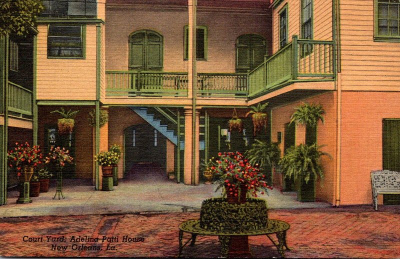 Louisiana New Orleans Adelina Patti House Courtyard Curteich