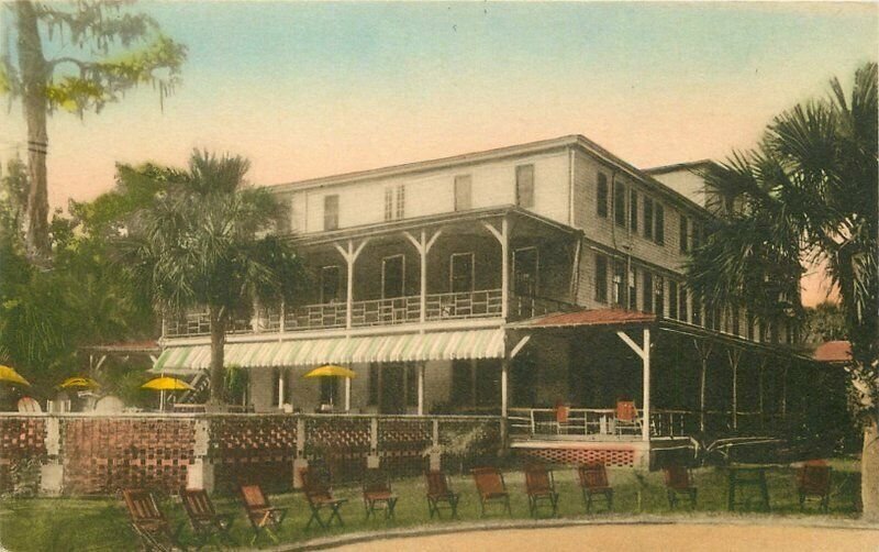 Altamonte Springs Florida Hotel Cottages Collotype hand colored Postcard 21-9620