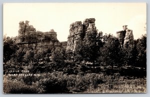 RPPC~Camp Dovalas Wisconsin~Castle Rock~Real Photo Postcard