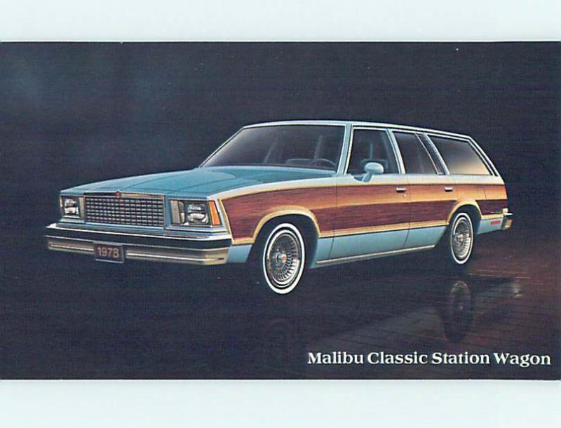 Unused 1978 car dealer postcard CHEVROLET MALIBU CLASSIC STATION WAGON o8199-12