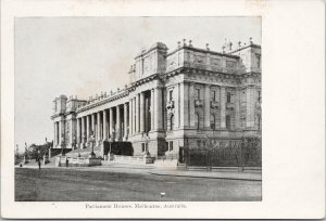 Parliament Houses Melbourne Australia Unused Postcard E73