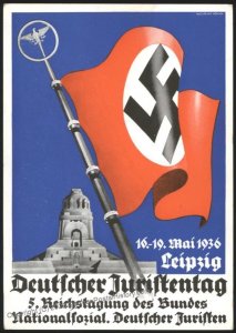 3rd Reich Germany 1936 Juristentag NSDAP Lawyers Day Propaganda PPC UNUSE 111168