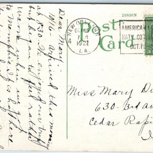 1922 New Orleans, LA American Legion Nat'L Convention Oct 1-20 Cancel Stamp A224