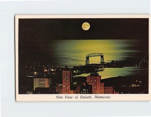 Postcard Nite View of Duluth, Minnesota