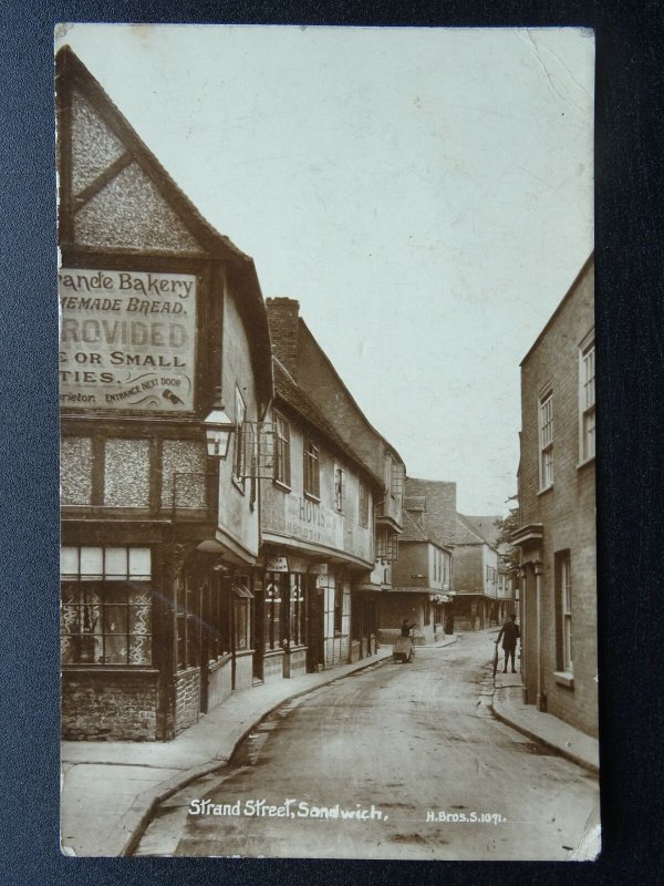 Kent SANDWICH Strand Street BAKERY & TEA ROOMS c1918 RP Postcard by H. Bros