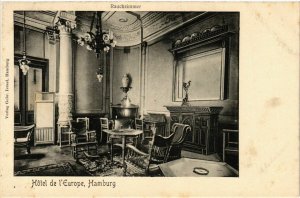 CPA AK Hamburg- hotel de l'Europe, Rauchzimmer GERMANY (888326)