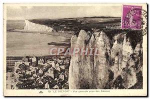 Old Postcard Treport Vue generale Cliffs Jack