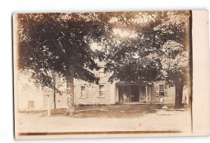 Front View of Residence Trees RPPC Real Photo 1910 Postmarked New York NY