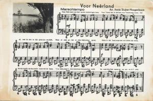 Lot 2 postcards Netherlands songs music lied Amsterdam anthem real photos