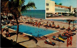 USA Sun City Resort Motel Miami Beach Florida Chrome Postcard C006