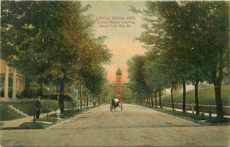 Little Rock Arkansas Center Street South 16th Goodman 1908 Postcard 21-13816