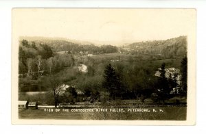 NH - Peterboro. View up the Contoocook River Valley, 1920's      RPPC