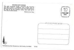 CA San Francisco Golden Gate Bridge Vintage Postcard 