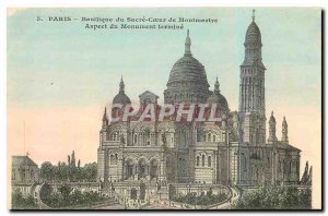 Old Postcard Paris Basilique du Sacre Coeur in Montmartre ends Monument Appea...