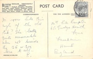 SS Oxfordshire Bibby Line Ship Postcard