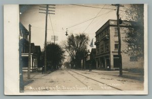 JERSEY SHORE PA ALLEGHENY STREET ANTIQUE REAL PHOTO POSTCARD RPPC