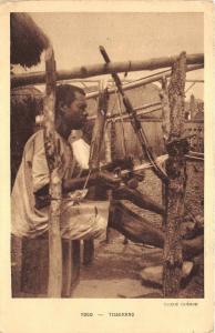 B91753 togo africa types folklore tisserand weaver