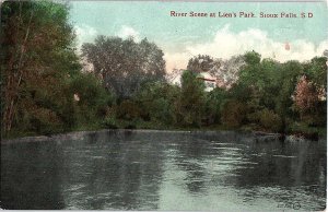 Postcard WATER SCENE Sioux Falls South Dakota SD AJ2057