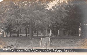 D9/ Peru Nebraska Ne Real Photo RPPC Postcard c1910 Mount Vernon Hall