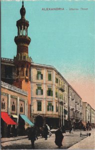 Egypt Alexandria Attarine Street Vintage Postcard C154