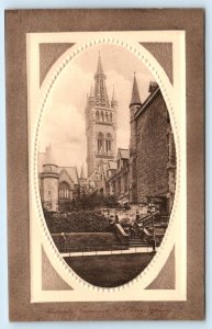 GLASGOW, SCOTLAND ~ Embossed UNIVERSITY TOWER & West Wing c1910s Postcard