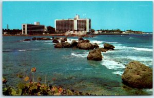 M-22883 Beautiful Caribe Hilton and annex at San Juan Puerto Rico