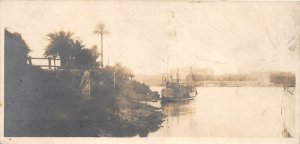 Lot244 egypt africa boats on the nile real photo 15x8cm