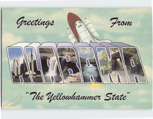 Postcard The Yellowhammer State, Greetings From Alabama