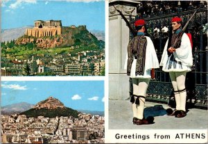 Greece Greetings From Athens Multi View 1972